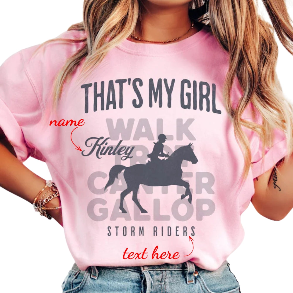 Custom Horse Riding Mom T Shirts, Custom Matching Family Horse Riding Shirts ET0574