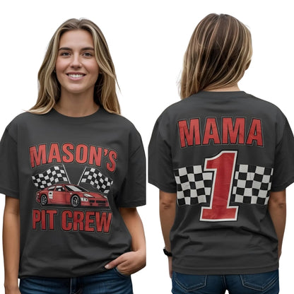 Pit Crew Custom Matching Race Car Birthday Family T Shirts, Custom Birthday Boy Matching Shirts For Family ET0436