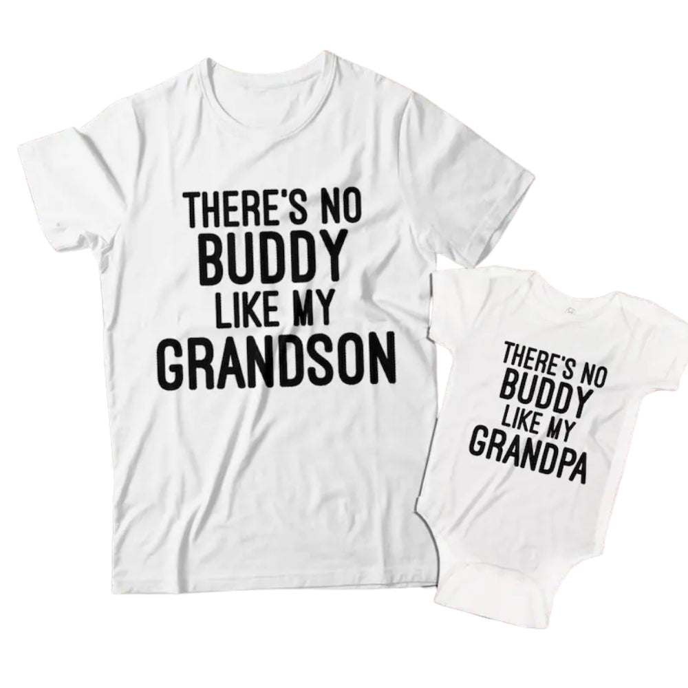 There's No Buddy Like My Grandson There's No Buddy Like My Grandpa Matching T Shirt, Grandpa And Grandson Matching Shirts ET0975