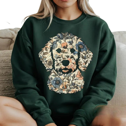 Women's Floral Goldendoodle Sweatshirt, Dog Lover Sweatshirt 2D0812