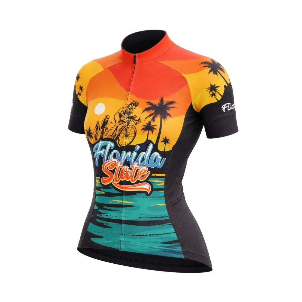 Florida State Women's Short Sleeve Cycling Jersey, Florida Cycling Jerseys For Ladies CZ0121