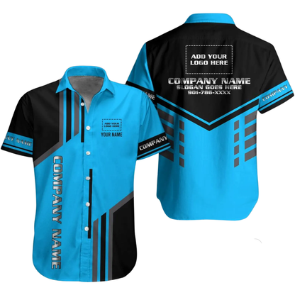 Personalized Company Workwear Hawaiian Shirt For Men Women, Custom Company Team Uniforms HE0378