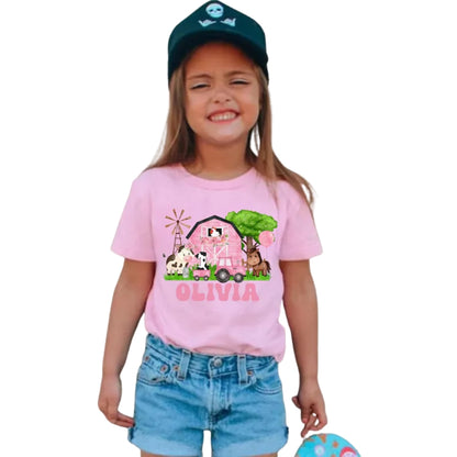 Customized Farm Family Matching Birthday T Shirts, Customized Birthday Shirts For Family ET0059