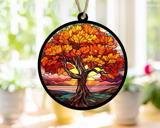 Tree Of Life Suncatcher Ornament, Memorial Sun Catcher, Sacred Tree Ornament, Tree Of Life Hanging OA0054
