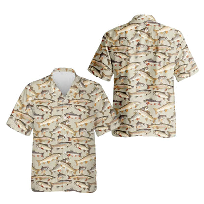 Trout Fish Hawaiian Shirt Men And Women, Trout Fishing Lover Hawaiian Shirts HE0157