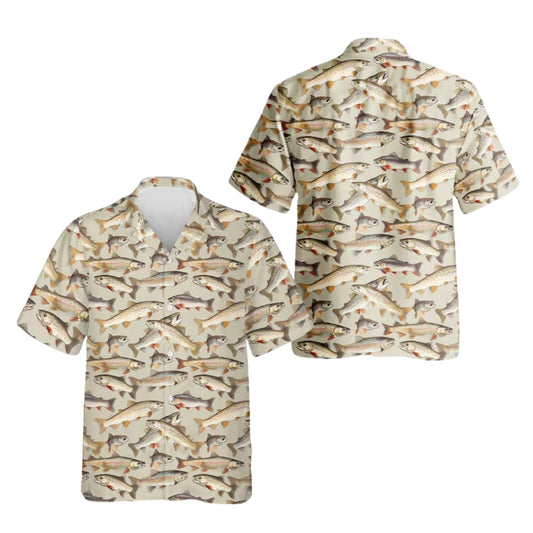 Trout Fish Hawaiian Shirt Men And Women, Trout Fishing Lover Hawaiian Shirts HE0157