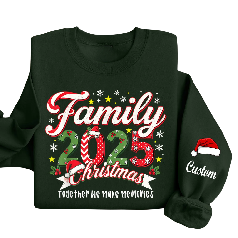 Personalized Family Christmas Matching Sweatshirts, Custom Christmas Family Sweatshirts ET1341