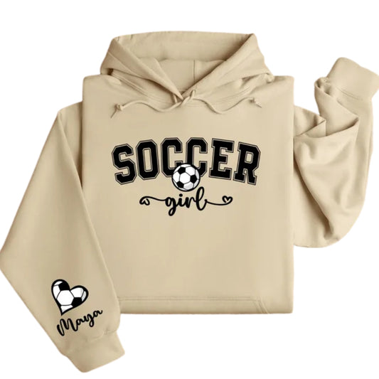 Custom Soccer Girl Hoodie, Custom Soccer Hoodie 2D0510