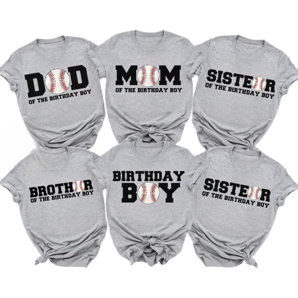 Baseball Birthday Boy Matching Family T Shirts, Matching Baseball Birthday Shirts For Family ET0361