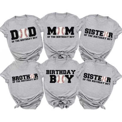 Baseball Birthday Boy Matching Family T Shirts, Matching Baseball Birthday Shirts For Family ET0361