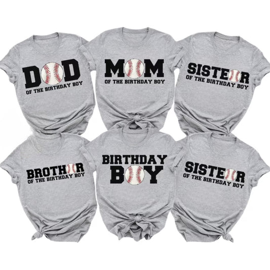 Baseball Birthday Boy Matching Family T Shirts, Matching Baseball Birthday Shirts For Family ET0361