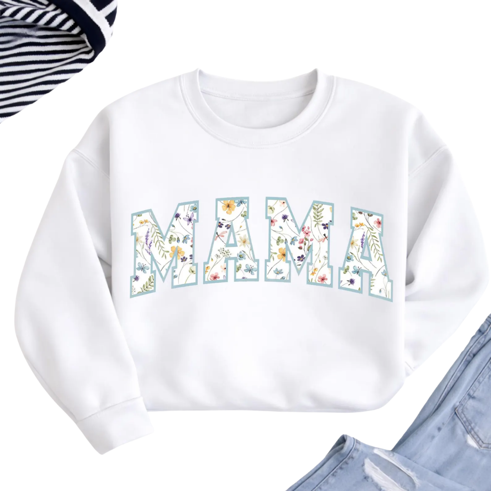Wildflower Mama And Mini Matching Sweatshirt, Floral Mother Daughter Sweatshirts ET1375