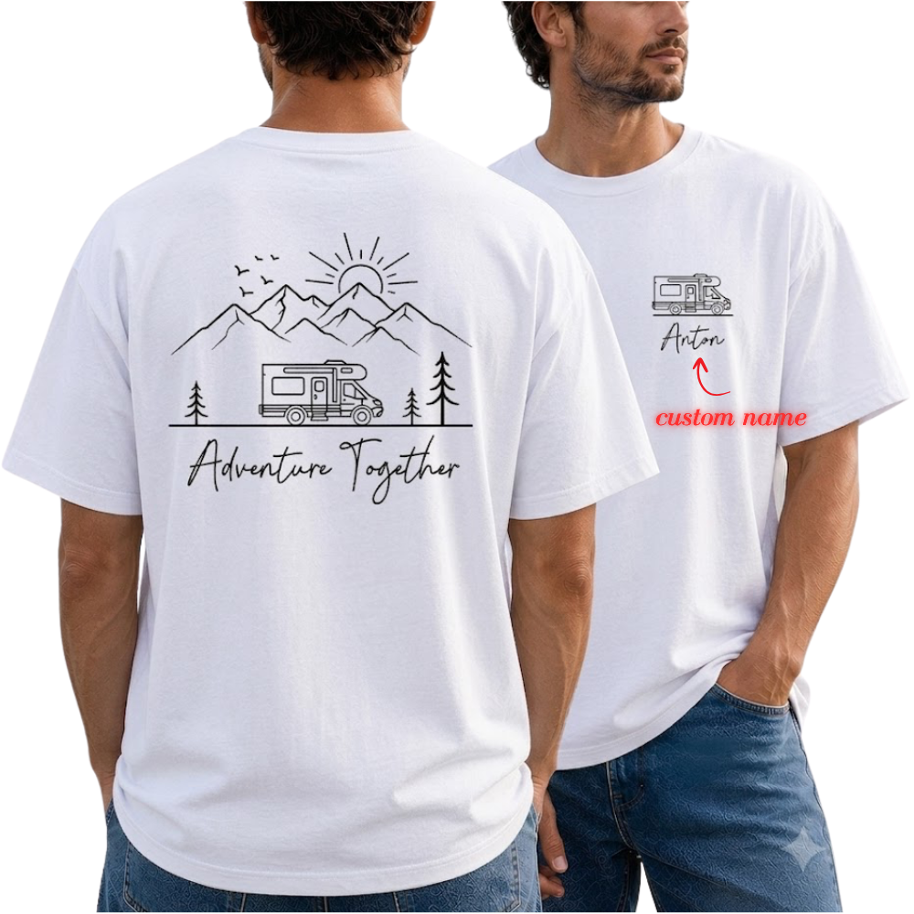 Personalized Adventure Together Matching Family T Shirts, Custom Camping Family Shirts ET1234