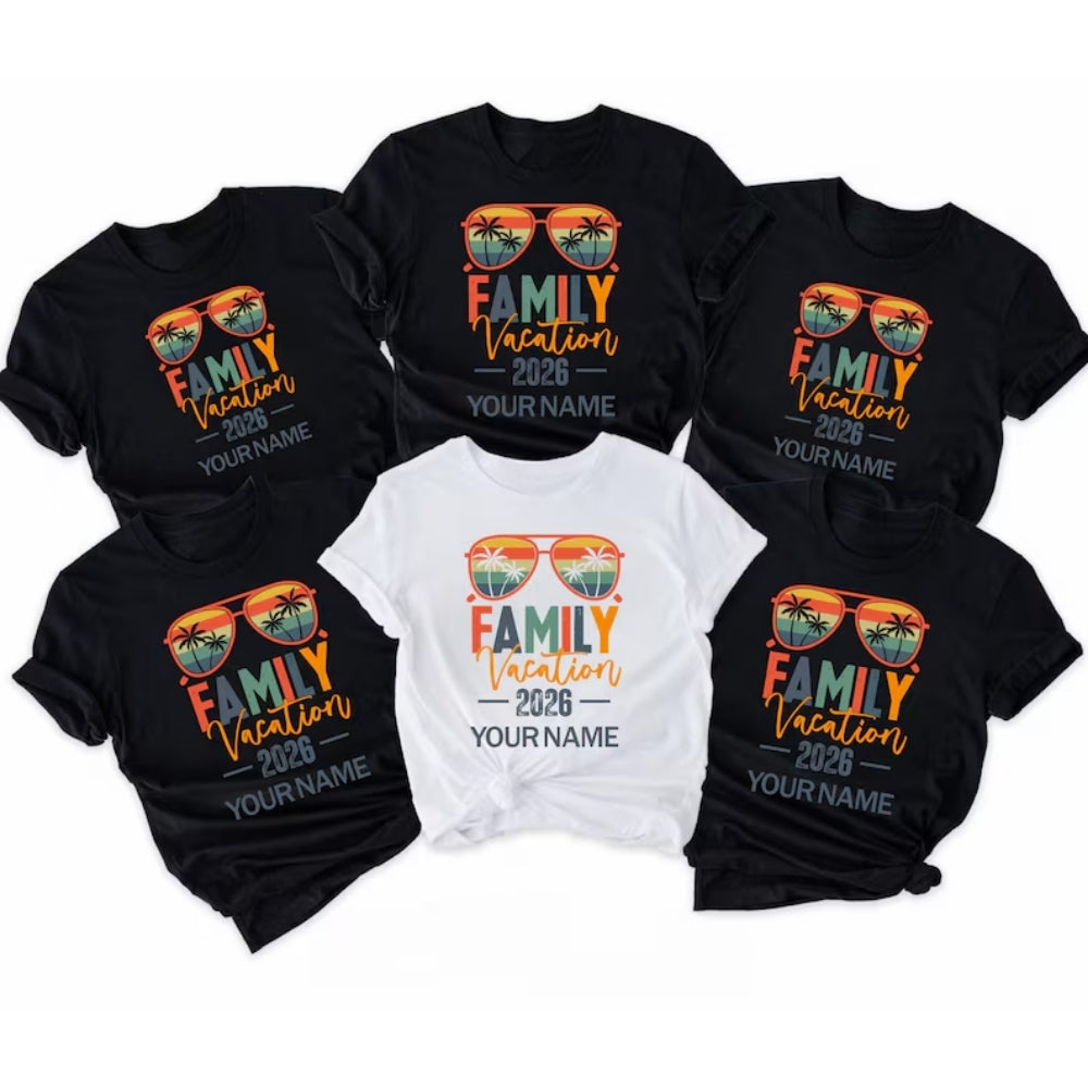 Custom Family Vacation Beach Matching Family T Shirts, Custom Vacation Matching Shirts For Family ET0290