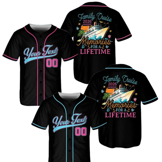 Family Cruise Making Memories For A Lifetime Custom Family Matching Baseball Jersey, Custom Cruise Travel Baseball Jersey For Family ET0713