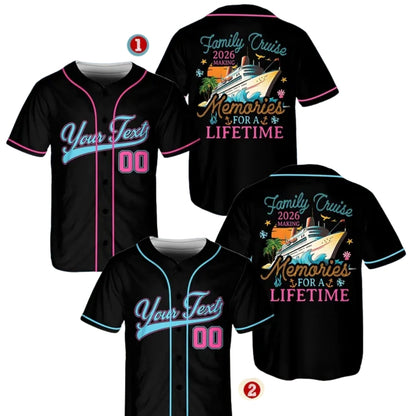 Family Cruise Making Memories For A Lifetime Custom Family Matching Baseball Jersey, Custom Cruise Travel Baseball Jersey For Family ET0713