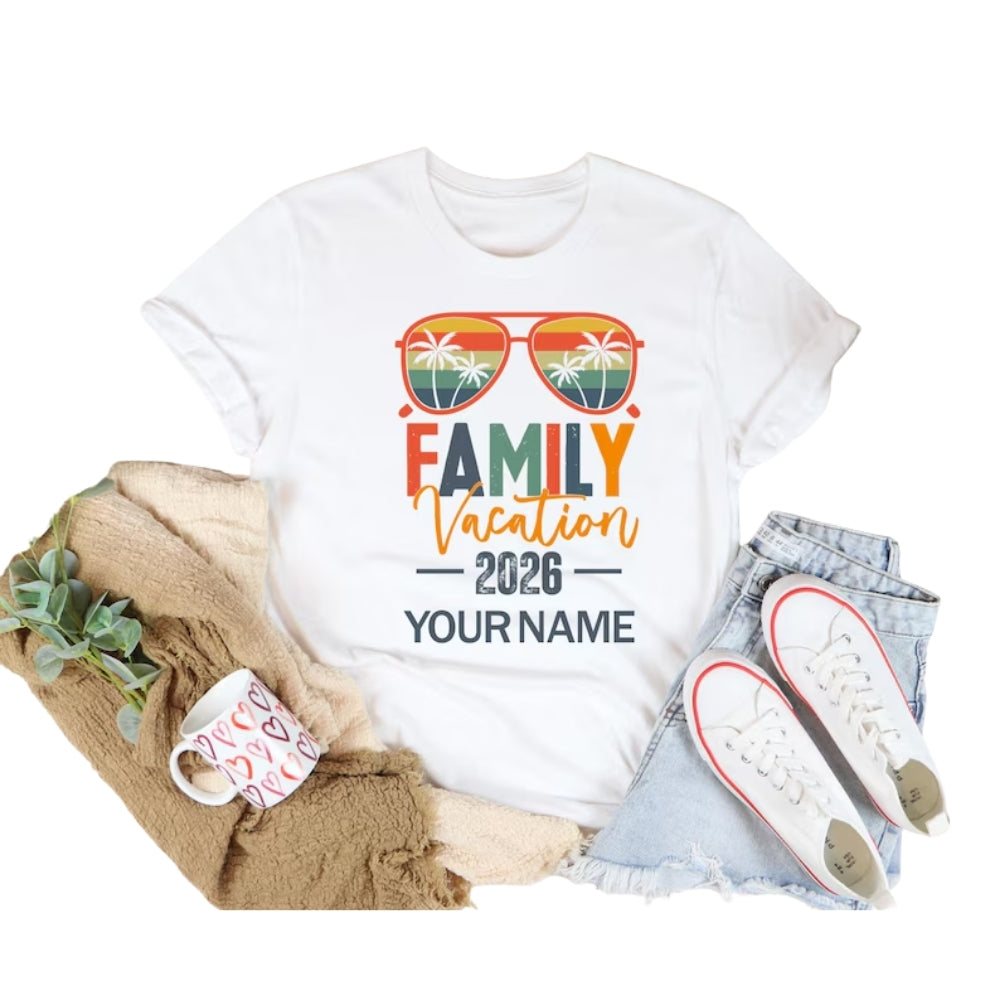 Custom Family Vacation Beach Matching Family T Shirts, Custom Vacation Matching Shirts For Family ET0290