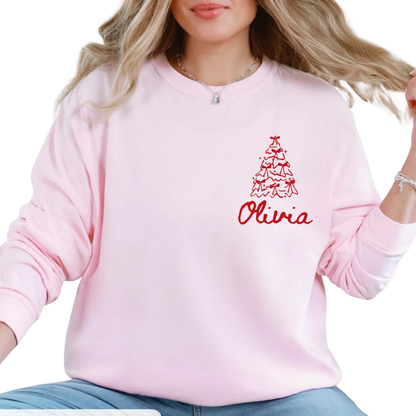 Christmas Crew Custom Family Name Matching Sweatshirt, Custom Christmas Sweashirt For Family ET1676