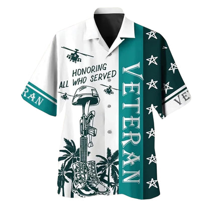 Honoring All Who Served Hawaiian Shirt, Veteran Hawaiian Shirts HE0080