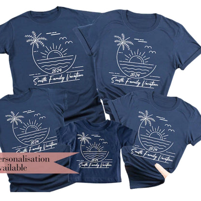 Custom Family Vacation T Shirts, Custom Matching Shirts For Family Vacations ET0148