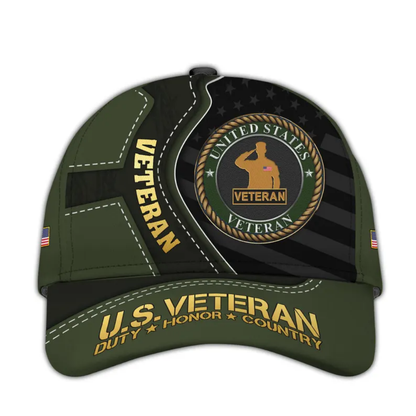 U.S.Veteran Duty Honor Country 3D Baseball Cap, US Militray Veteran Hats Caps CP0128