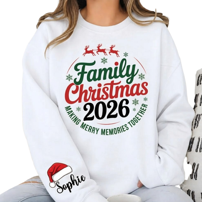 Making Merry Memories Together Custom Family Xmas Sweatshirt Matching, Custom Christmas Family Sweater ET1677