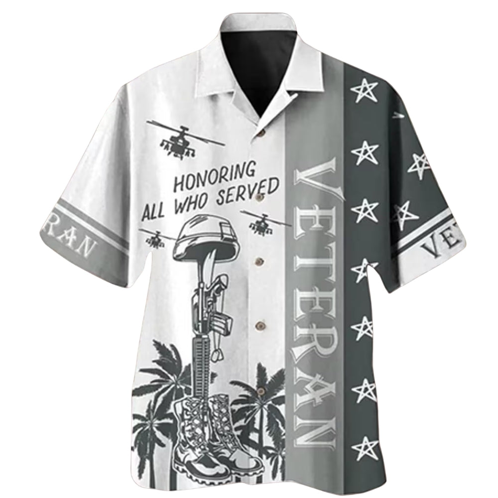 Honoring All Who Served Hawaiian Shirt, Veteran Hawaiian Shirts HE0080