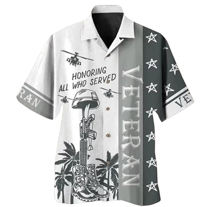 Honoring All Who Served Hawaiian Shirt, Veteran Hawaiian Shirts HE0080
