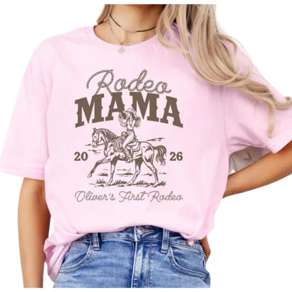 My First Rodeo Personalized First Birthday Cowboy Family Matching Shirts, Custom Family Western 1st Birthday Shirts ET0882