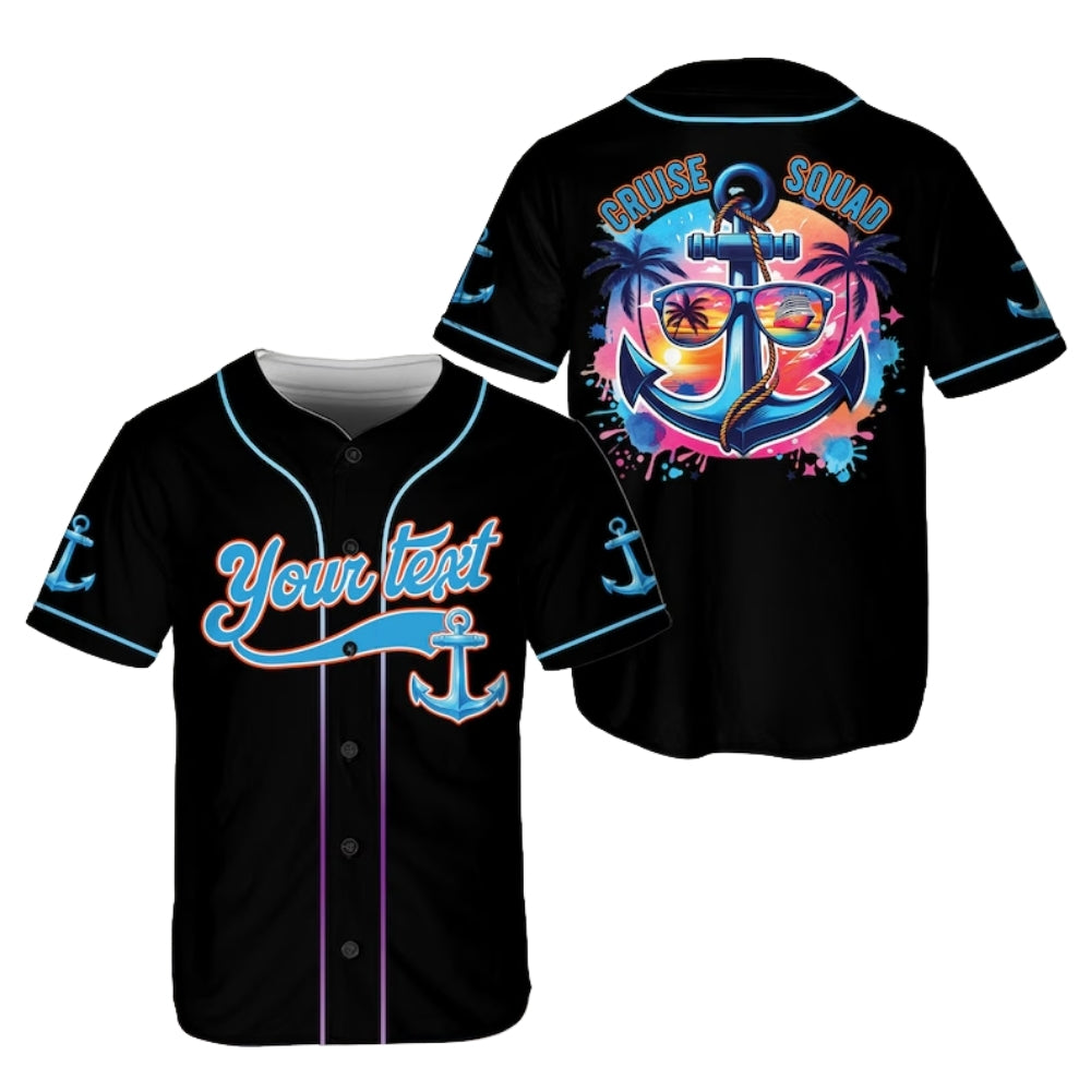 Custom Family Cruise Squad Matching Baseball Jersey, Personalized Cruise Trip Matching Family Baseball Shirts ET0714