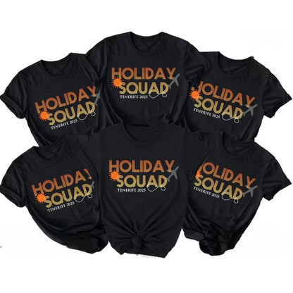 Holiday Squad Custom Matching Family T-Shirts, Custom Holiday Matching Shirts For Family ET0149