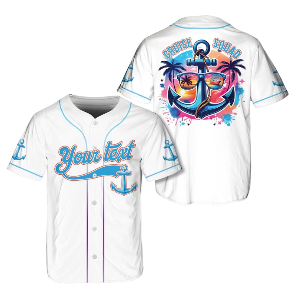 Custom Family Cruise Squad Matching Baseball Jersey, Personalized Cruise Trip Matching Family Baseball Shirts ET0714