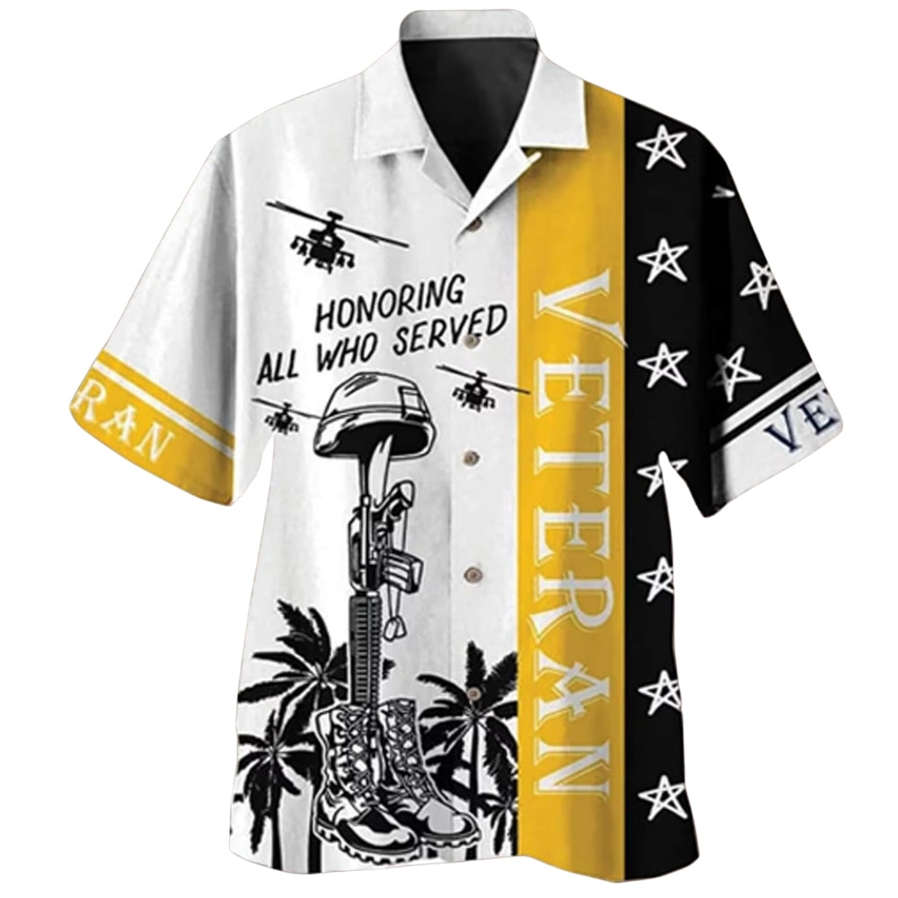 Honoring All Who Served Hawaiian Shirt, Veteran Hawaiian Shirts HE0080