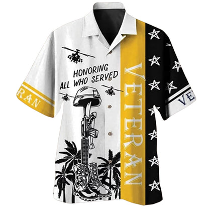 Honoring All Who Served Hawaiian Shirt, Veteran Hawaiian Shirts HE0080