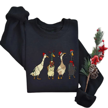 Ducks Christmas Sweatshirt, Funny Duck Christmas Sweatshirt 2D0629