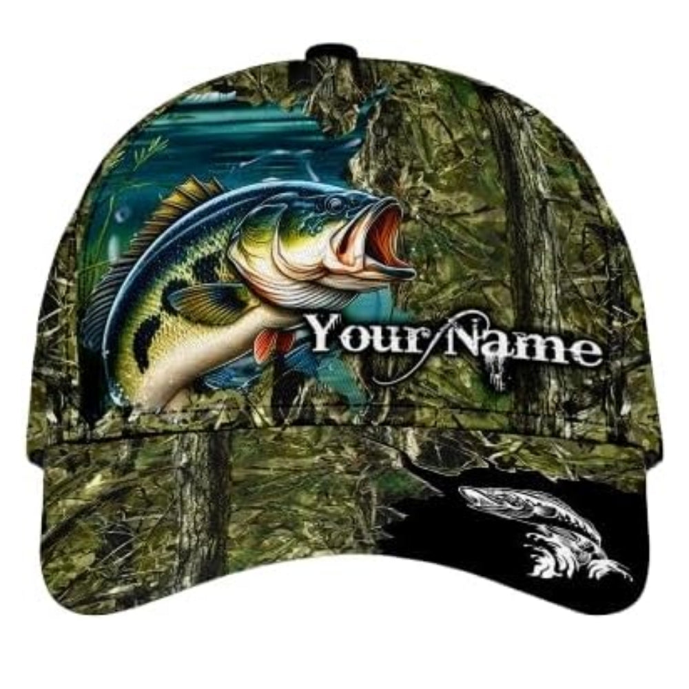 Custom Fishing Camo 3D Baseball Cap, Custom Caps For Fishing Lovers CP0253