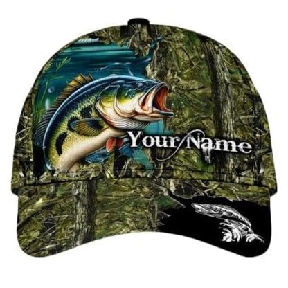Custom Fishing Camo 3D Baseball Cap, Custom Caps For Fishing Lovers CP0253