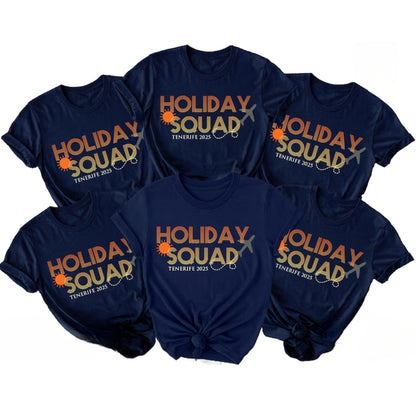Holiday Squad Custom Matching Family T-Shirts, Custom Holiday Matching Shirts For Family ET0149