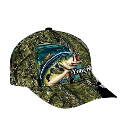 Custom Fishing Camo 3D Baseball Cap, Custom Caps For Fishing Lovers CP0253