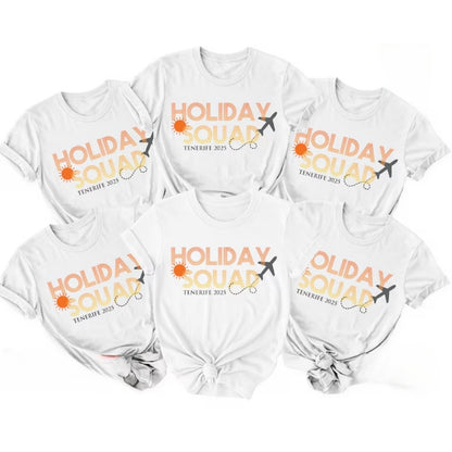 Holiday Squad Custom Matching Family T-Shirts, Custom Holiday Matching Shirts For Family ET0149
