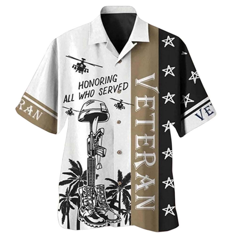 Honoring All Who Served Hawaiian Shirt, Veteran Hawaiian Shirts HE0080
