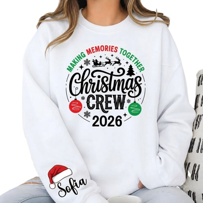 Personalized Christmas Crew Family Sweatshirt, Custom Family Christmas Matching Sweater ET1678