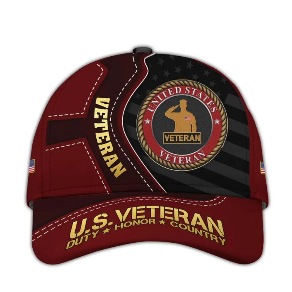 U.S.Veteran Duty Honor Country 3D Baseball Cap, US Militray Veteran Hats Caps CP0128