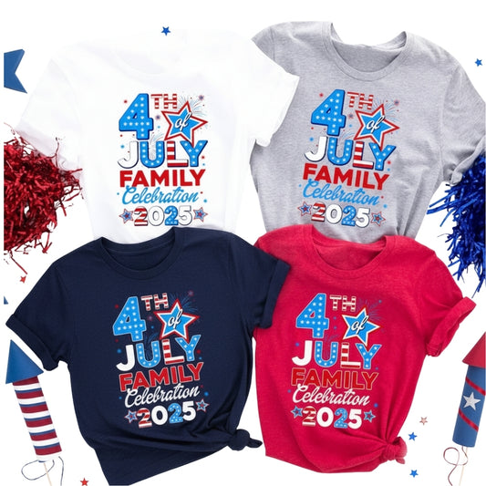 4th of July Family Celebration Matching T Shirts, Fourth Of July Matching Shirts For Famly ET0292