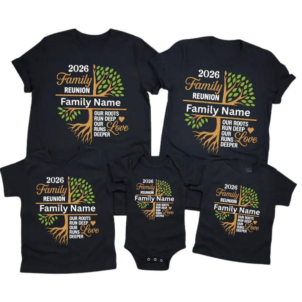 Our Roots Run Deep Our Runs Deeper Custom Family Reunion Matching T Shirts, Personalized Family Reunion Shirts ET0150