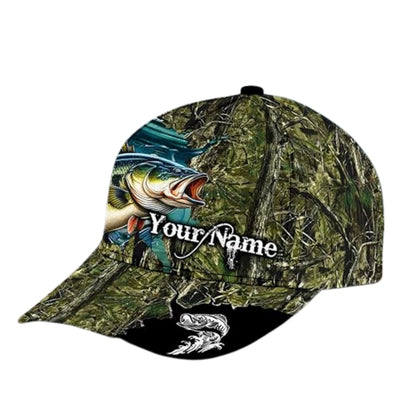 Custom Fishing Camo 3D Baseball Cap, Custom Caps For Fishing Lovers CP0253