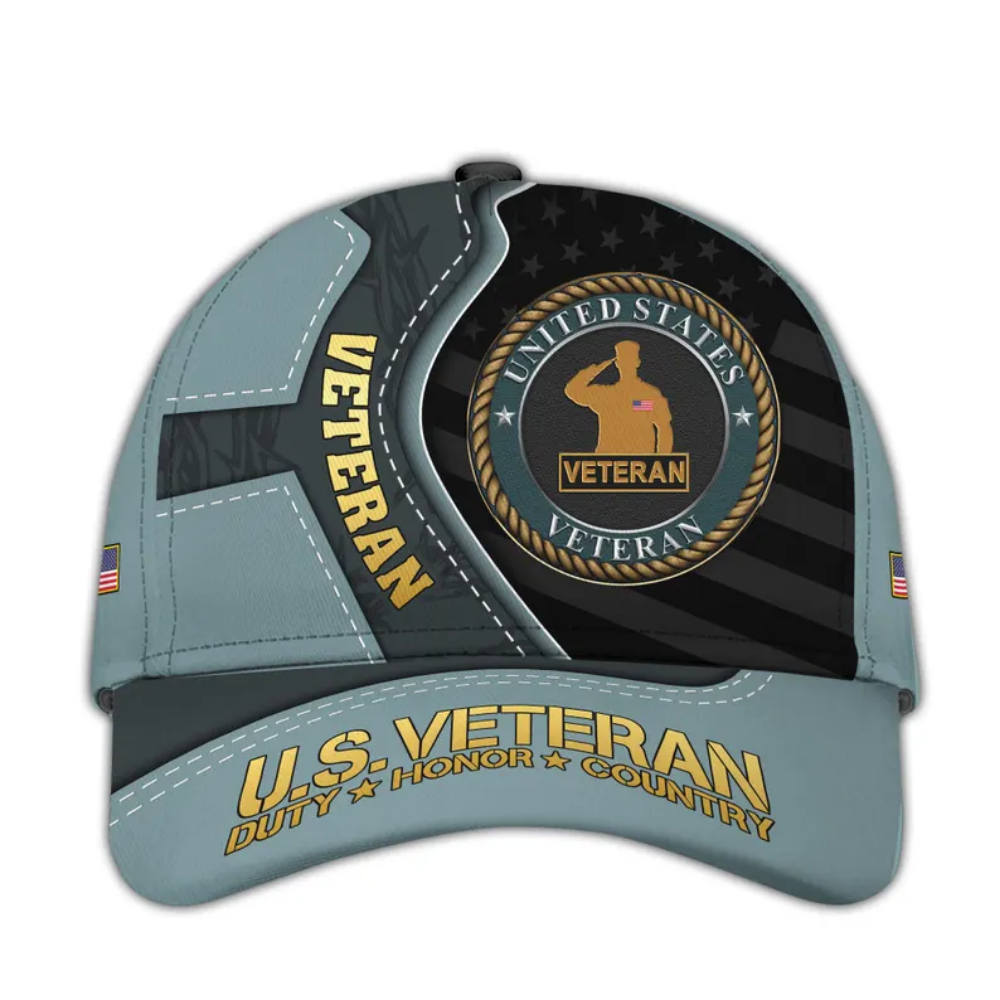 U.S.Veteran Duty Honor Country 3D Baseball Cap, US Militray Veteran Hats Caps CP0128