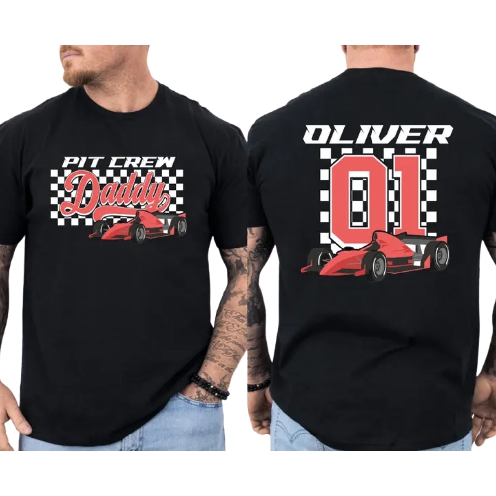 Pit Crew Fast One Birthday Boy Custom 1st Birthday Family Matching Shirts, Custom Racing First Birthday Family Shirts ET0883