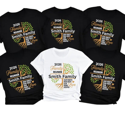 Our Roots Run Deep Our Runs Deeper Custom Family Reunion Matching T Shirts, Personalized Family Reunion Shirts ET0150