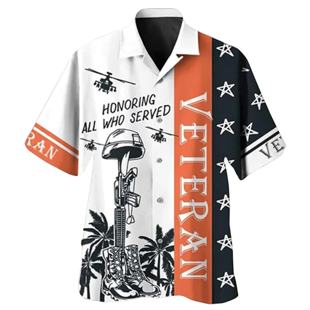 Honoring All Who Served Hawaiian Shirt, Veteran Hawaiian Shirts HE0080